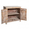 Meuble buffet 2 portes en bois Shirel - Marron - L. 90 x P. 40 x H. 90 cm