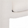 Fauteuil en tissu à bouclettes avec coussin déhoussable - Blanc - H 76,5 cm