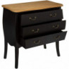 Commode Chrysa 3 tiroirs en bois - Noir - L 74 x P 37 x H 76 cm