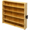 Tiroir porte capsules universel en métal et bambou - Noir - Contenance jusqu'à 64 expresso -  L 33 x l 31 cm