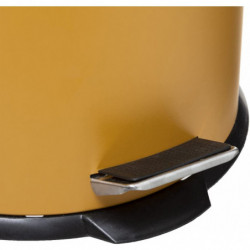 Poubelle 30 L avec couvercle en bambou - Jaune - H 60,5 cm - Collection Modern Color