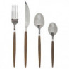Set de 24 couverts Amazonie - Marron - Acier inoxydable