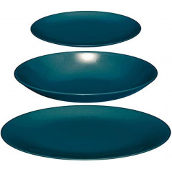 Service de 10 assiettes Colorama - Bleu - D 26 cm