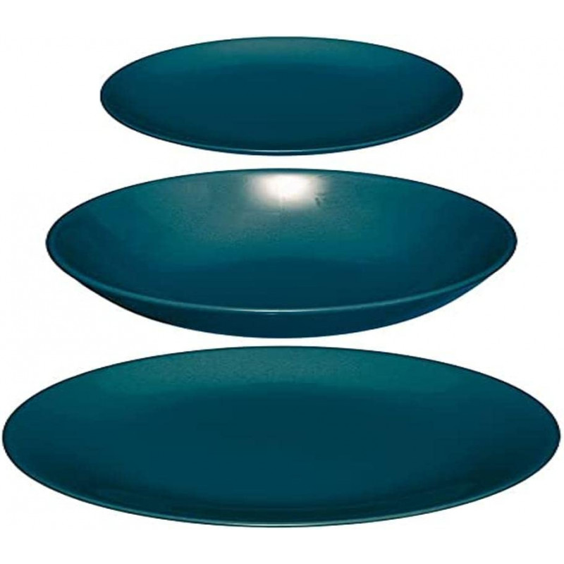 Service de 10 assiettes Colorama - Bleu - D 26 cm