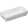 Set apéritif avec plateau en bambou + 5 coupelles porcelaine - Blanc - L 28 cm