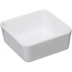 Set apéritif avec plateau en bambou + 5 coupelles porcelaine - Blanc - L 28 cm