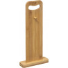 Lot de 4 planches à découper + support en bambou - Beige - L 22.1 x l 14 cm