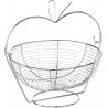 Corbeille à fruit en forme de pomme en métal - Argenté - L 35 x P 29 x H 33 cm