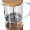 Cafetière 60 cl en verre et bambou - Transparent - D 9 cm