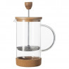 Cafetière 60 cl en verre et bambou - Transparent - D 9 cm