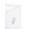 Lit pour bébé Blanka avec pieds chromés 3 hauteurs réglables - Blanc - 120 x 60 cm