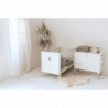Commode Blanka à pieds chromés + 3 tiroirs - Blanc - L 83 x P 46 x H 87 cm