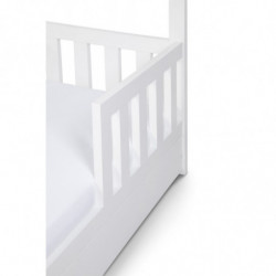 Lit cabane enfant avec tiroir fonction 2ème couchage - Blanc - 160 x 80 cm