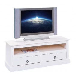 Meuble TV provence - Blanc - L 118 cm