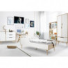 Bureau Sofie 1 tiroir + 1 niche + 3 compartiements - Beige et blanc - L 111 x H 79 x P 55 cm