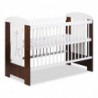 Lit pour bébé motif girafe 3 hauteurs réglables - Blanc et marron - 120 x 60 cm