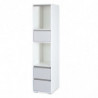 Meuble Dalia 3 tiroirs + 2 niches - Blanc - L 183 cm x l 42 cm x P 50 cm