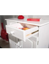 Commode Lovi - Pin massif teinté blanc