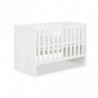Lit pour bébé Amelia White 120 x 60cm Transformable en lit - Blanc