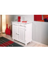 Commode Lovi - Pin massif teinté blanc