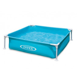 Piscine tubulaire carrée pour enfants - Intex - Bleu