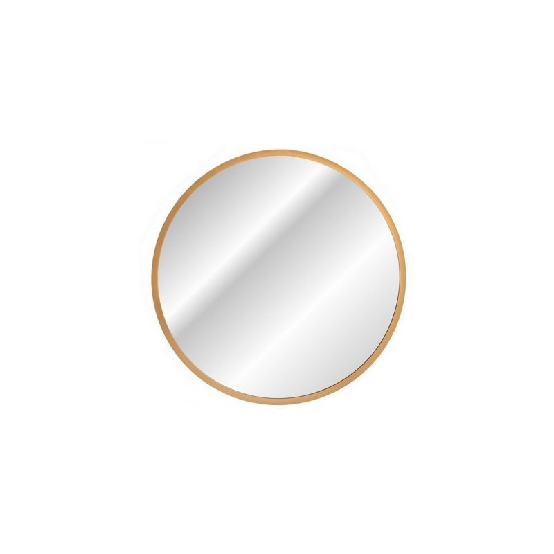 Miroir mural rond Led tactile - Cadre doré - D 80 cm - Lustro Hestia