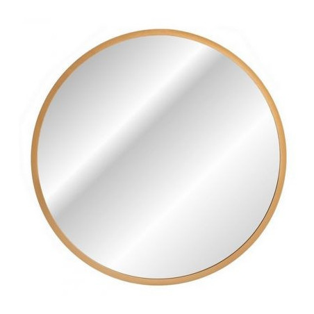 Miroir mural rond Led tactile - Cadre doré - D 80 cm - Lustro Hestia