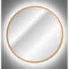 Miroir mural rond Led tactile - Cadre doré - D 60 cm - Lustro Hestia