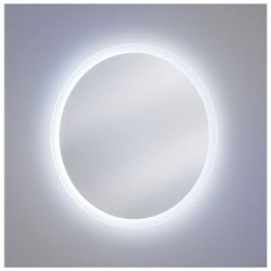 Miroir mural rond Led tactile - Cadre lumineux blanc - D 60 cm - Lustro Venus