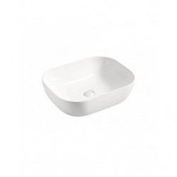Vasque à poser en céramique - Blanc - L 50 x P 40 x H 15 cm