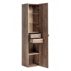 Colonne murale en bois Rosario Oak - Marron - H 160 x L 35 x P 33 cm.