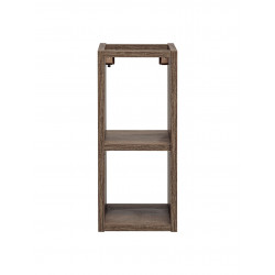 Meuble avec 2 niches de rangement en bois Rosario Oak - Marron - H 46 x L 20x P 44 cm