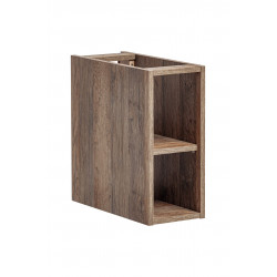 Meuble avec 2 niches de rangement en bois Rosario Oak - Marron - H 46 x L 20x P 44 cm