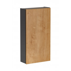 Meuble haut mural en bois - H 75 x l 40 x P 16 cm - Stéphanie Grey Oak