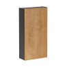 Meuble haut mural en bois - H 75 x l 40 x P 16 cm - Stéphanie Grey Oak