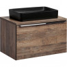 Meuble sous vasque en bois Rosario Oak - Marron - H 46 x L 80 x P 45,6 cm