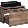 Meuble sous vasque en bois Rosario Oak - Marron - H 46 x L 80 x P 45,6 cm