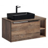 Meuble sous vasque en bois Rosario Oak - Marron - H 46 x L 80 x P 45,6 cm