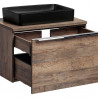 Meuble sous vasque en bois Rosario Oak - Marron - H 46 x L 80 x P 45,6 cm