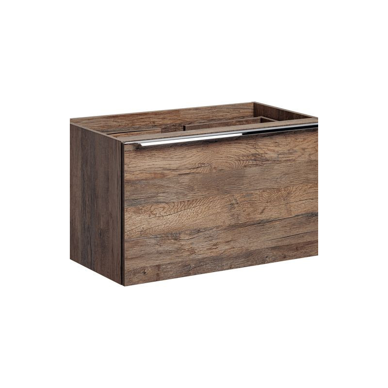 Meuble sous vasque en bois Rosario Oak - Marron - H 46 x L 80 x P 45,6 cm