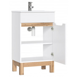 Meuble sous vasque - H 84 x l 50 x P 39 cm - Cintra White