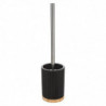 Brosse WC en polyrésine et bambou - Noir - H 38 cm