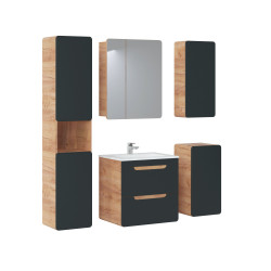 Cabinet miroir de salle de bain - H 75 x L 60 x P 16 cm - Archipel