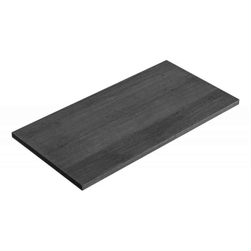 Plateau meuble sous vasque en bois - Gris - L 103 cm x P 49 cm - Camille OAK