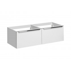 Meuble sous vasque en bois - Blanc - H 39,2 x L 60 x P 45,8 cm - Camille White