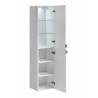 Armoire de rangement de salle de bain en bois - Blanc - H 150 x L 35 x P 32 cm - Camille White