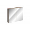 Cabinet miroir de salle de bain - Taupe - H 65 x L 80 x P 17 cm. - Rosario Taupe