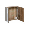 Cabinet miroir de salle de bain - Taupe - H 65 x L 60 x P 17 cm - Rosario Taupe