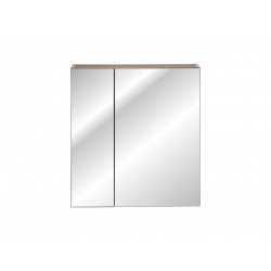 Cabinet miroir de salle de bain - Taupe - H 65 x L 60 x P 17 cm - Rosario Taupe