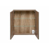 Cabinet miroir de salle de bain - Taupe - H 65 x L 60 x P 17 cm - Rosario Taupe